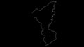 Cortes Honduras department map outline animation