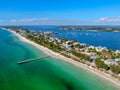 Cortez beach and little pier, Anna Maria Island Royalty Free Stock Photo