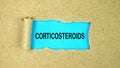 Corticosteroids writing concept Royalty Free Stock Photo