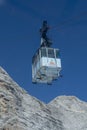 Cortina d\'Ampezzo, Dolomites, Italy - July, 8, 2022 : Cable car or Gondola lift ascending from Cortina d\'Ampezzo