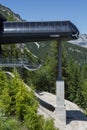 Cortina d\'Ampezzo, Dolomites, Italy - July, 8, 2022 : Ropeway station at Cortina d\'Ampezzo.