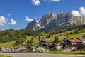 View of the Dolomites near Cortina d`Ampezzo, Veneto, Italy on August 9, 2020 Royalty Free Stock Photo