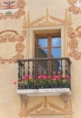 Cortina window - Dolomites - Italy Royalty Free Stock Photo