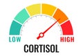 Cortisol lever meter Royalty Free Stock Photo