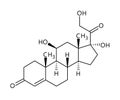 Cortisol structural formula of molecular structure Royalty Free Stock Photo