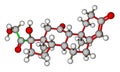 Cortisone molecular structure Royalty Free Stock Photo