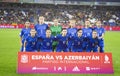 Coruna,Spain.Initial eleven of Azerbaijan in Spain- Azerbaijan