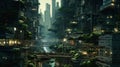 Coruscant: A Breathtaking Journey Through a Lush Green Cityscape