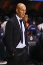 Zinedine Zidane coach of Real Madrid Royalty Free Stock Photo