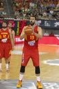 Marc Gasol shooting for the basket during the friendly basketball match between Spain and Canada