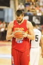 Marc Gasol shooting for the basket during the friendly basketball match between Spain and Canada