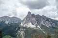 Corvara - August: view of Sassongher from Corvara in summer