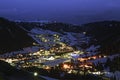 Corvara in Badia, night landscape Royalty Free Stock Photo