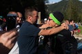 Corvara, Italy May 21, 2016; Davide Formolo, professional cyclist, meets the fans