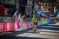 Corvara, Italy May 21, 2016; Joe Dombrowski, professional cyclist, pass the finish line of the stage