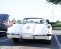 Corvette in Pearl White Rear View Royalty Free Stock Photo