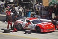 Corvette in pit stop at Grand AM Rolex Races Royalty Free Stock Photo