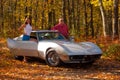 1969 Corvette Stingray in Autumn Colors Royalty Free Stock Photo