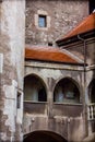 Balcony - Corvin Castle, Hunedoara, Romania Royalty Free Stock Photo