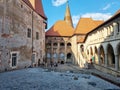 Corvin Castle, also known as Hunyadi Castle or Hunedoara Castle in Hunedoara, Romania.