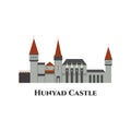 Corvin Castle, also known as Hunyadi Castle or Hunedoara Castle. A Gothic-Renaissance castle in Hunedoara, Romania. The castle has Royalty Free Stock Photo