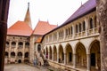 Corvin Castle - interior courtyard , Hunedoara, Romania Royalty Free Stock Photo