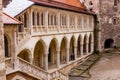 Corvin Castle -partial view from the interior courtyard, Hunedoara Royalty Free Stock Photo