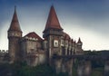 Corvinilor Castle in summer season Royalty Free Stock Photo