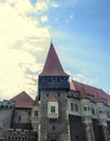 The Corvins Castle build by John Hunyadi, details of the roof Royalty Free Stock Photo