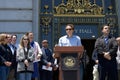 Cory Smith, exec director of the Action Housing Coalition speaking at a press conf