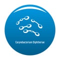 Corynebacterium diphtheriae icon blue vector Royalty Free Stock Photo