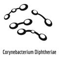 Corynebacterium diphtheriae icon, simple style. Royalty Free Stock Photo