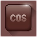 cos button. Vector illustration decorative design Royalty Free Stock Photo