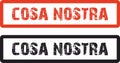 Cosa nostra stamp on white background