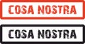 Cosa nostra  stamp on white background Royalty Free Stock Photo