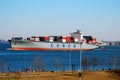 Container ship in New York Harbor