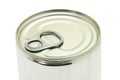 Cose up of unopened tin can Royalty Free Stock Photo
