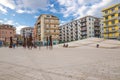 Cosenza, Italy - May 7, 2018: View of central square Piazza Carlo Bilotti