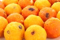 Coseup of Diwali sweets Motichoor Ladoo. Royalty Free Stock Photo