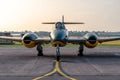 A Gloster Meteor as it stands in the morning light