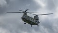 A Boeing Chinook military helicopter of the RAF Royalty Free Stock Photo