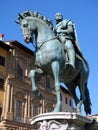 Cosimo de Medici Statue, Bronze Horse and Rider, Florence Royalty Free Stock Photo