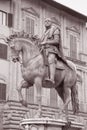 Cosimo I de Medici Equestrian Statue by Giambologna, Florence Royalty Free Stock Photo