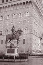 Cosimo I de Medici Equestrian Statue by Giambologna, Florence Royalty Free Stock Photo