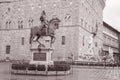 Cosimo I de Medici Equestrian Statue by Giambologna and Neptune Royalty Free Stock Photo