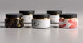 Cosmetic anti-aging cream jar set, advertisement for your product - AI generated image