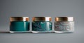 Cosmetic anti-aging cream jar set, advertisement for your product - AI generated image