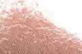 Cosmetic background, minerl clay texture. Pink ask dry clay for facecare and bodycare. Isolated on a white Royalty Free Stock Photo