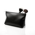 Cosmetic Bag, Black Makeup Case, Cosmetics Pouch, Fashionable Clutch, Closed Female Purse