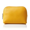 Cosmetic Bag, Yellow Makeup Case, Cosmetics Pouch, Fashionable Clutch, Closed Female Purse